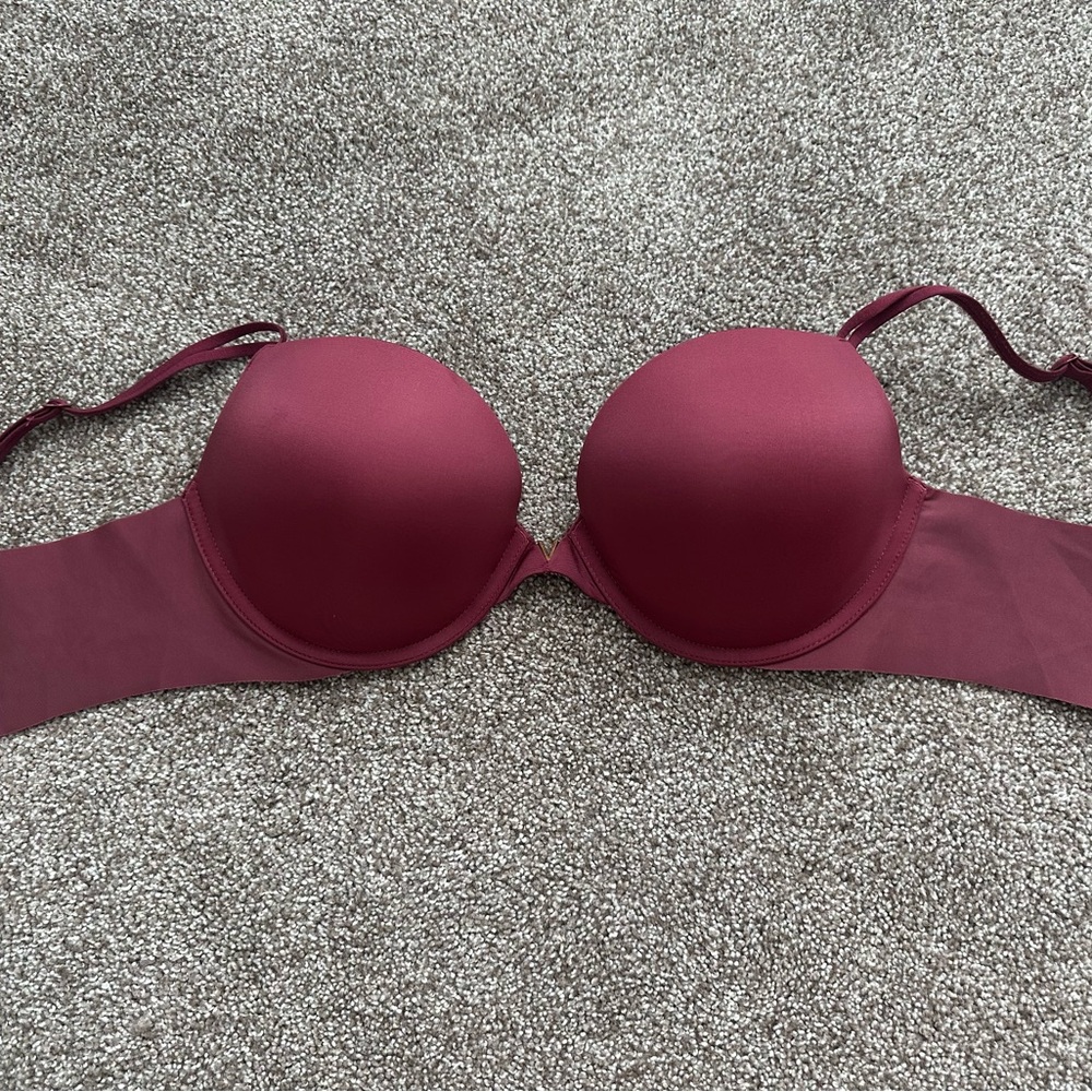 Elegant Victoria's Secret Deep Mauve/Dusty Rose Smooth Push Up Women's Bra 36D